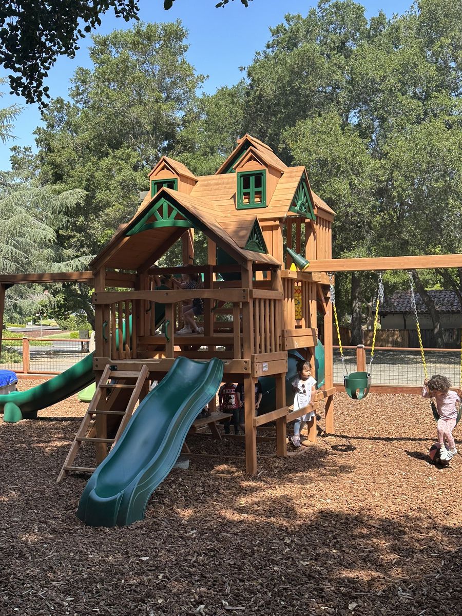 Spacious shaded playground at Butterflies Academy